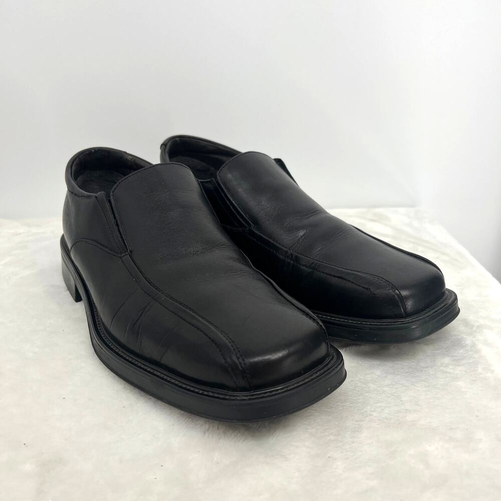 VENTURINI Dorino Men's Italian Black Leather Loafers 9.5M  Office Academia Event